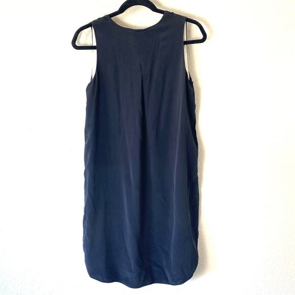 Vince 100% Silk Longline Black Henley Tank Top Size Small - Picture 2 of 7